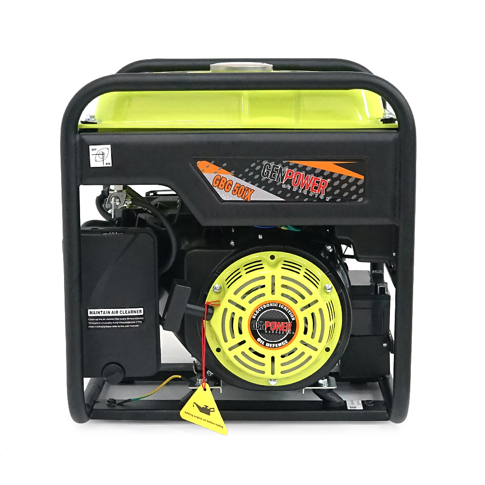 Генератор Інверторний Бензиновий Genpower GBG 50IXE 3.6kW (5kVA), однофазний, 230V, 50Hz, DC12V. об'єм 15.0л. АКБ у комплект не входить, 465*445*505mm. 30kg.