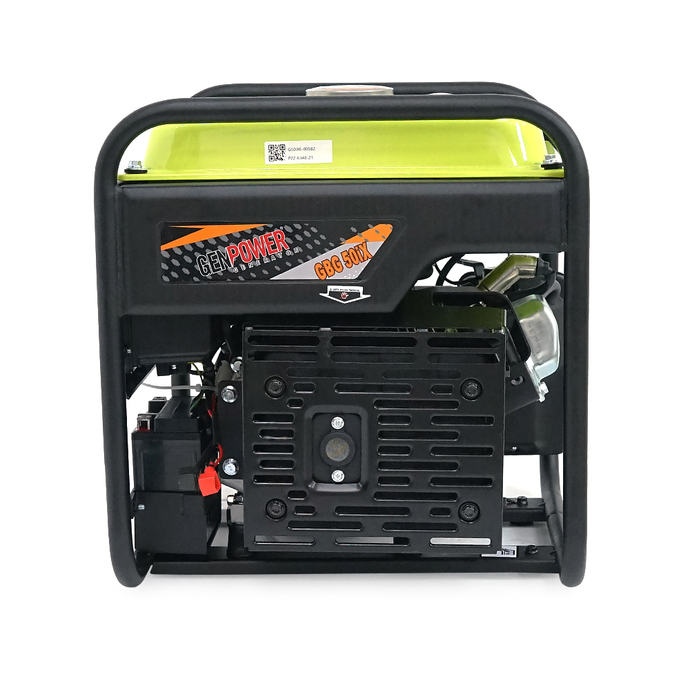 Генератор Інверторний Бензиновий Genpower GBG 50IXE 3.6kW (5kVA), однофазний, 230V, 50Hz, DC12V. об'єм 15.0л. АКБ у комплект не входить, 465*445*505mm. 30kg.