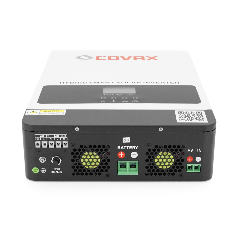 Гібридний інвертор COVAX CV-PS-3200-24V, 3200VA\3000W, 24V, ток заряда 0-60A, 170-280V, MPPT (80А, 55-450 Vdc), 405*286*98mm. 4.5kg