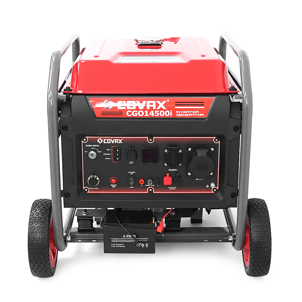 Генератор Інверторний COVAX CGO14500i, 9.5kW, бензин, однофазний 220V, 50Hz, electrik starter, 4-stroke, бак 25L, 633х550x605mm, 70kg