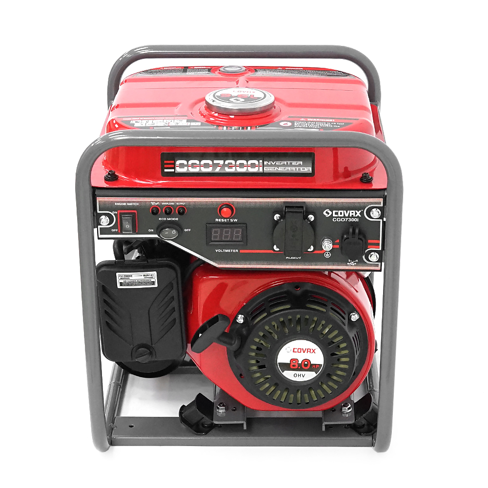 Генератор Інверторний бензин COVAX CGO7300i, 4.5kW, однофазний 220V, 50Hz, 4-stroke, бак 9L, 375х375х448mm, 27kg