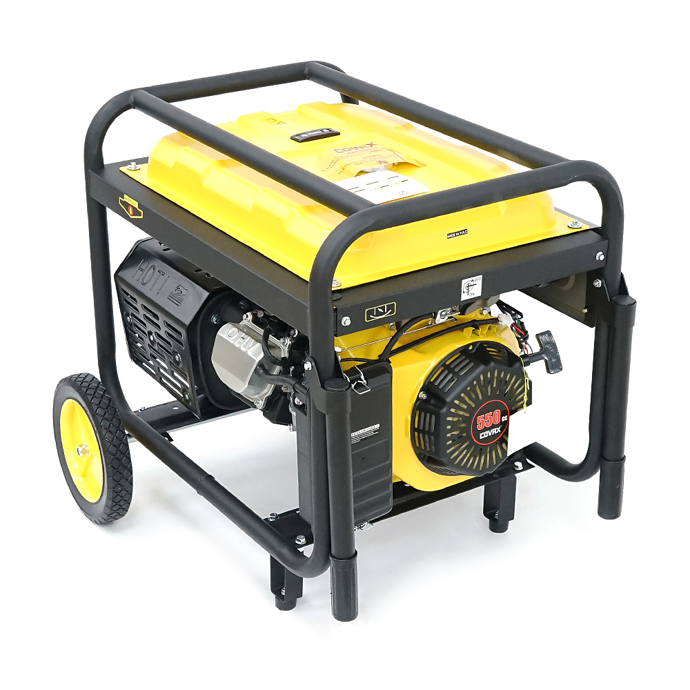Генератор бензиновий COVAX CV20500LD-E2, 9.5kW, однофазний 220V, 50Hz, DC12V, 21HP, Electric Starter, tank 25L, 710x535x555mm, 96kg