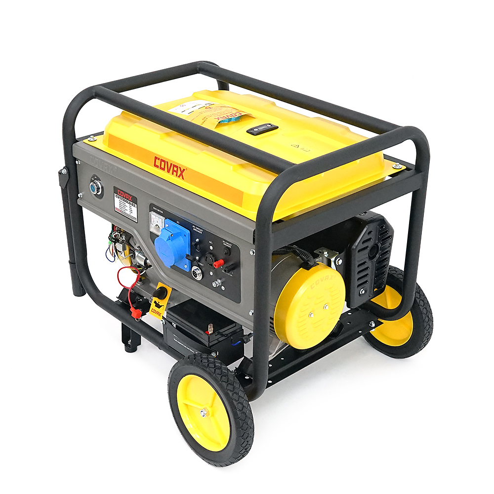 Генератор бензиновий COVAX CV17500LD-E2, 8.5kW, однофазний 220V, 50Hz, DC12V, 20HP, Recoil/Electric Starter, tank 25L, 705x560x570mm, 88kg