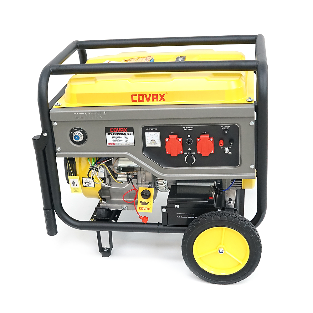 Генератор бензиновий COVAX CV10000LD-E2, 7.0kW, однофазний 220V, 50Hz, DC12V, 18HP, Recoil/Electric Starter, tank 25L, 705x550x570mm, 84kg