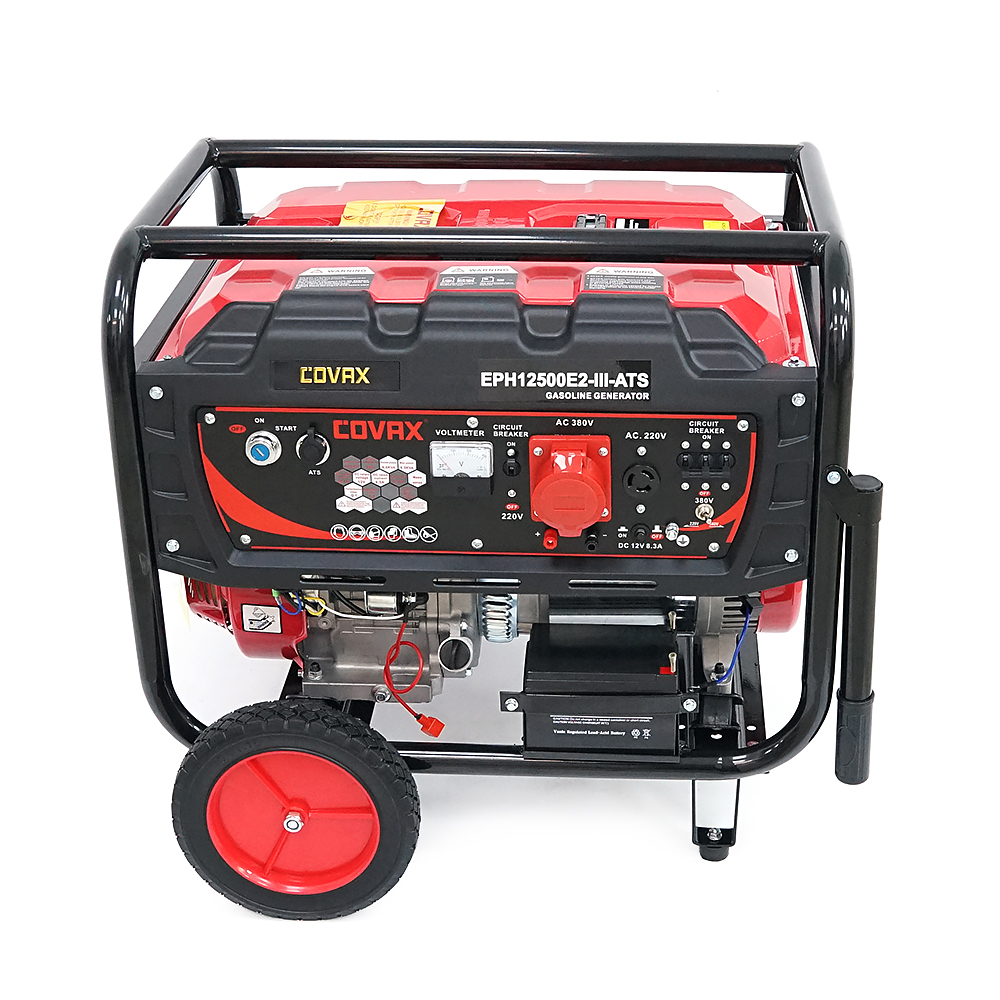 Генератор бензиновий COVAX EPH12500E2-lll-ATS, 8.0kW, 220V-380V, 50Hz, DC12V, 18HP, Electric Starter, tank 25L, 705x560x570mm, 86kg