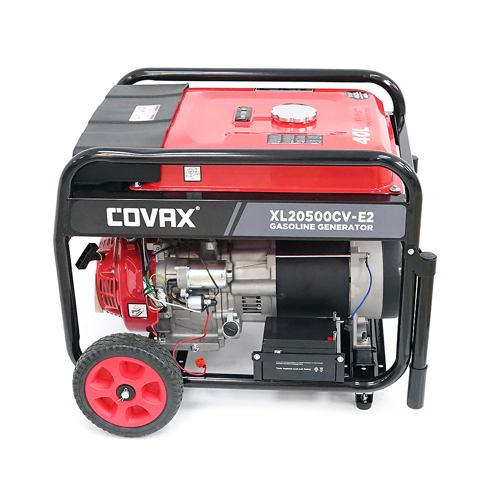 Генератор бензиновий COVAX XL20500CV-E2, 9.5kW, однофазний 220V, 50Hz, DC12V, 21HP, Electric Starter, tank 25L, 710x535x555mm