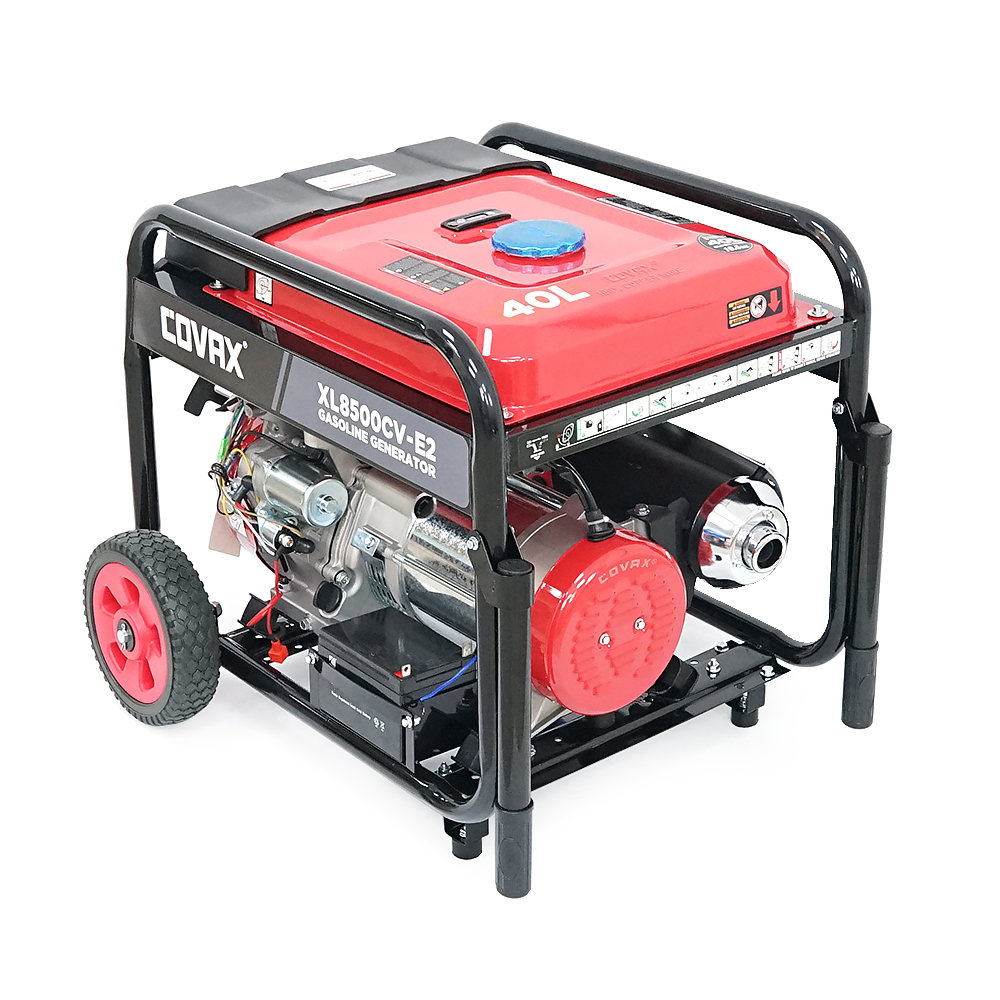 Генератор бензиновый COVAX XL8500CV-E2, 6.0kW, однофазный 220V, 50Hz, DC12V, 15HP, Electric Starter, tank 25L