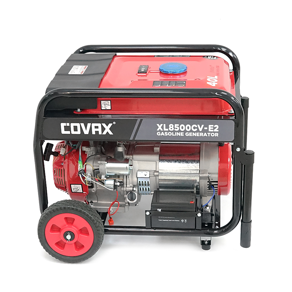 Генератор бензиновый COVAX XL8500CV-E2, 6.0kW, однофазный 220V, 50Hz, DC12V, 15HP, Electric Starter, tank 25L