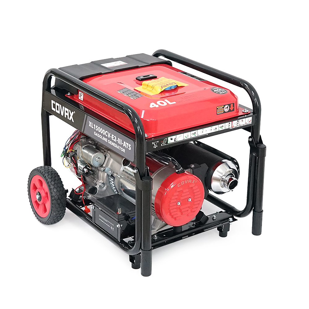 Генератор бензиновий COVAX XL15000CV-E2-lll-ATS, 8.0kW, 220V-380V, 50Hz, DC12V, 18HP, Electric Starter, tank 25L, 705x560x570mm