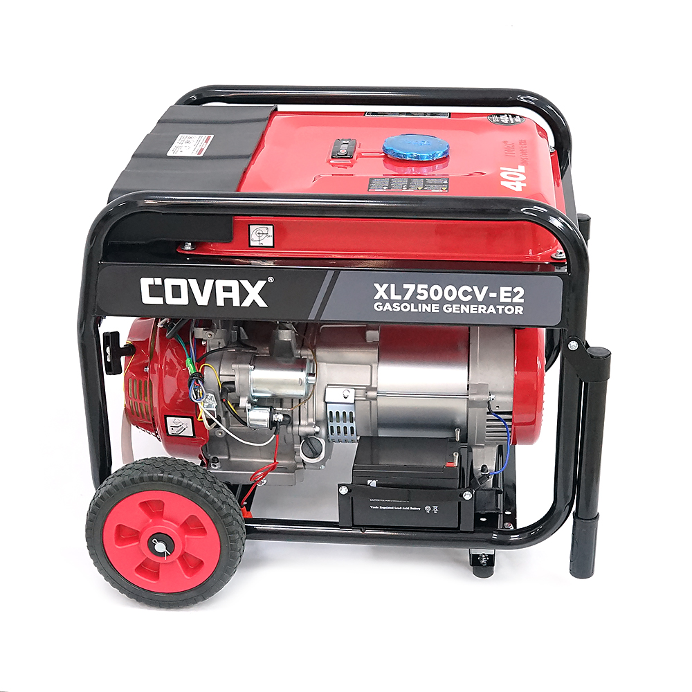 Генератор бензиновый COVAX XL7500CV-E2, 5.0kW, однофазный 220V, 50Hz, DC12V, 13HP, Electric Starter, tank 25L