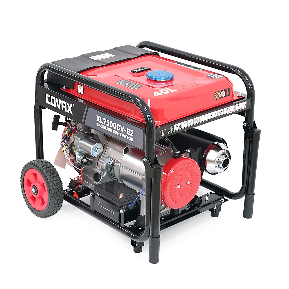 Генератор бензиновый COVAX XL7500CV-E2, 5.0kW, однофазный 220V, 50Hz, DC12V, 13HP, Electric Starter, tank 25L