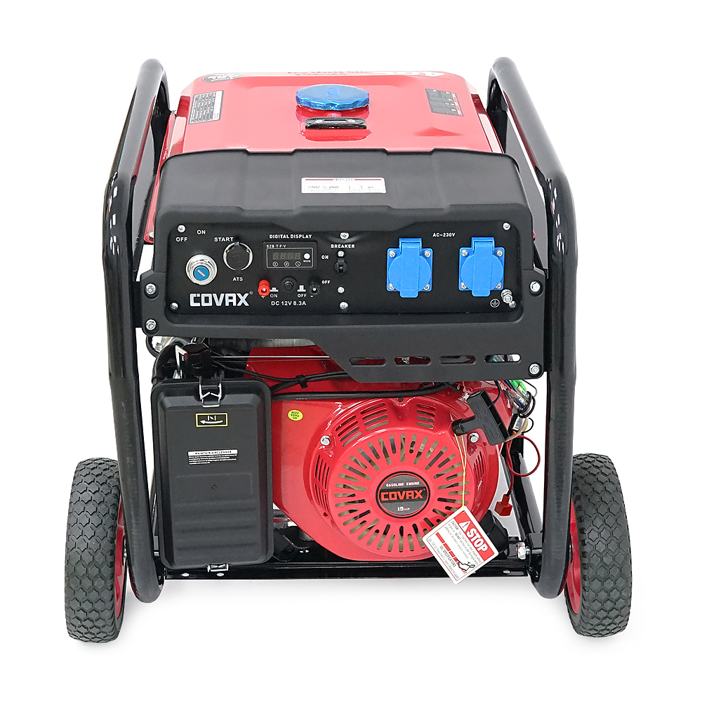 Генератор бензиновий COVAX XL8500CV-E2, 6.0kW, однофазний 220V, 50Hz, DC12V, 15HP, Electric Starter, tank 25L, 690x535x555mm