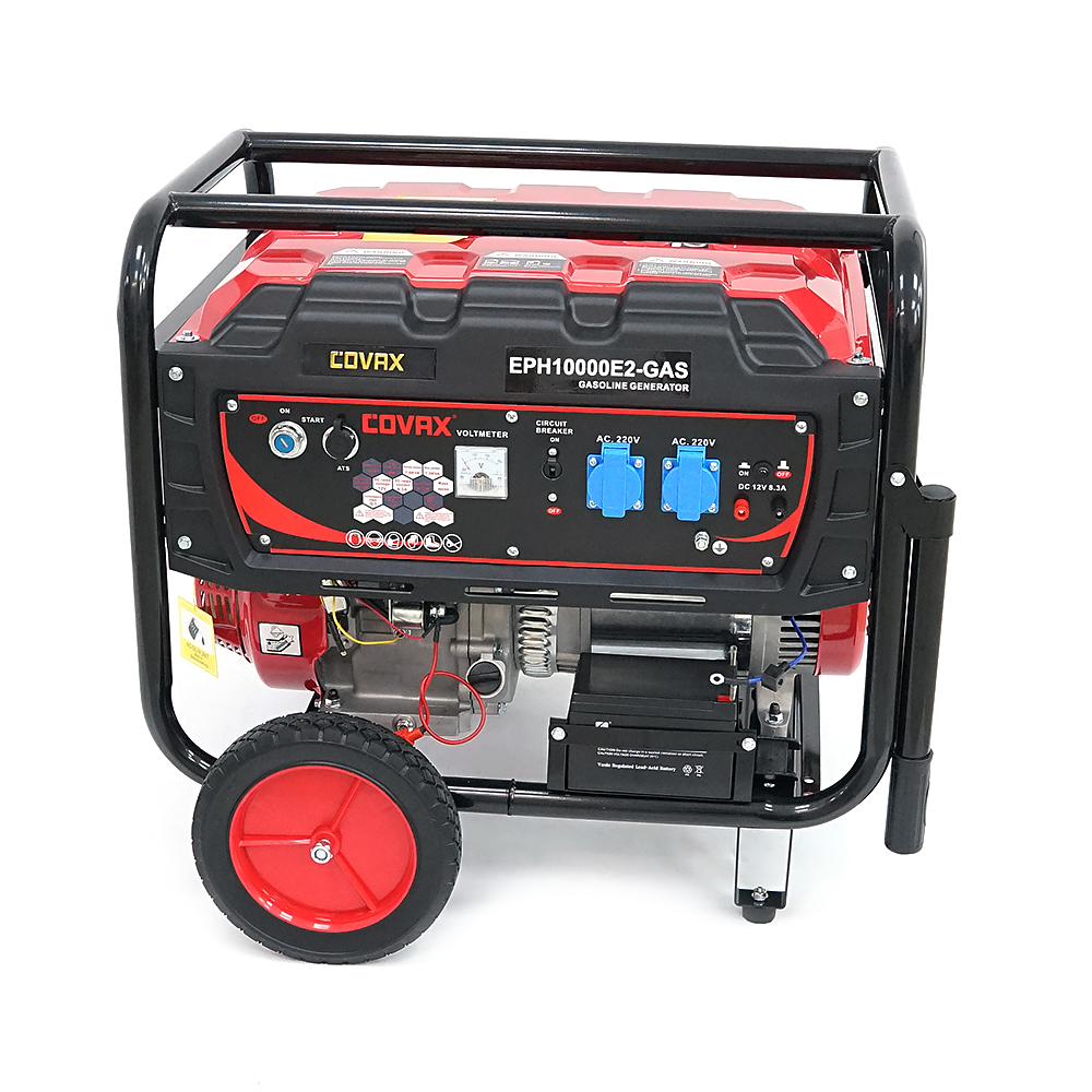 Генератор бензиновий COVAX EPH10000E2-GAS, 7.0kW, бензин/газ, однофазний 220V, 50Hz, DC12V, 18HP, Electric Starter, tank 25L, 690x535x555mm