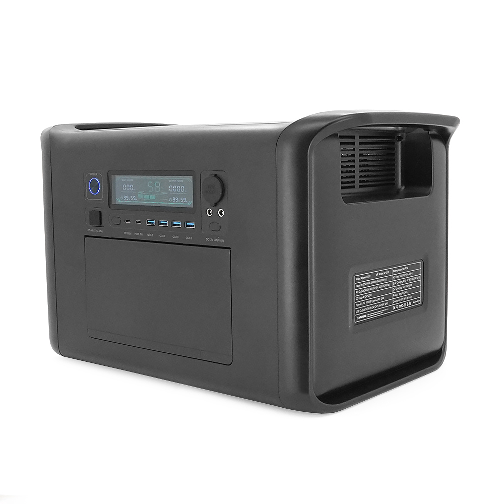 Зарядна станція CTOLITY AP2000 APP Control, 2400W, 2048Wh LiFePO4, MPPT 600W max, DC12V-5A, XT60-12V-30A, 4хAC 220, 4xUSB-18W, 2хUSB-C(100W), wireless 15W, Fast charge 120min, 483×301×301mm, 23kg