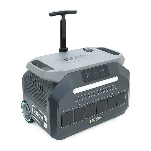 Портативна зарядна станція Singo3000, 3200W/2048Wh LiFePO₄, MPPT 1000W max, 2xDC5521-12V-8A, CarPort-12V-10A, 4xAC230V, 4xUSB-A-15W, 4xUSB 1.5 h, 4xUSB-C-100W, Wi-Fi, Bluetooth, charge 1.5 h, 445*298*371 мм,24.4 кг