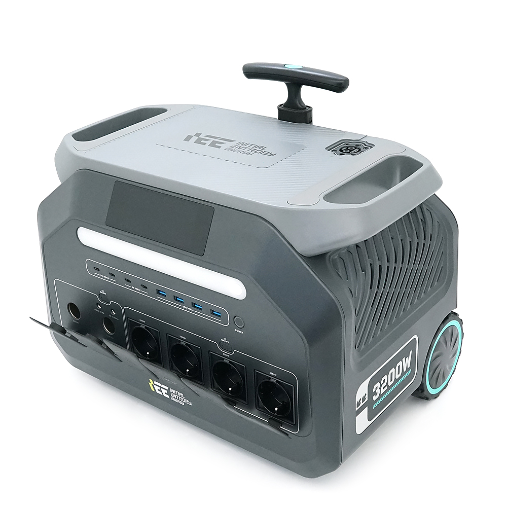 Портативна зарядна станція Singo3000, 3200W/2048Wh LiFePO₄, MPPT 1000W max, 2xDC5521-12V-8A, CarPort-12V-10A, 4xAC230V, 4xUSB-A-15W, 4xUSB 1.5 h, 4xUSB-C-100W, Wi-Fi, Bluetooth, charge 1.5 h, 445*298*371 мм,24.4 кг