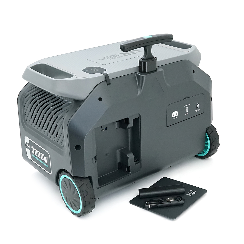 Портативна зарядна станція Singo3000, 3200W/2048Wh LiFePO₄, MPPT 1000W max, 2xDC5521-12V-8A, CarPort-12V-10A, 4xAC230V, 4xUSB-A-15W, 4xUSB 1.5 h, 4xUSB-C-100W, Wi-Fi, Bluetooth, charge 1.5 h, 445*298*371 мм,24.4 кг