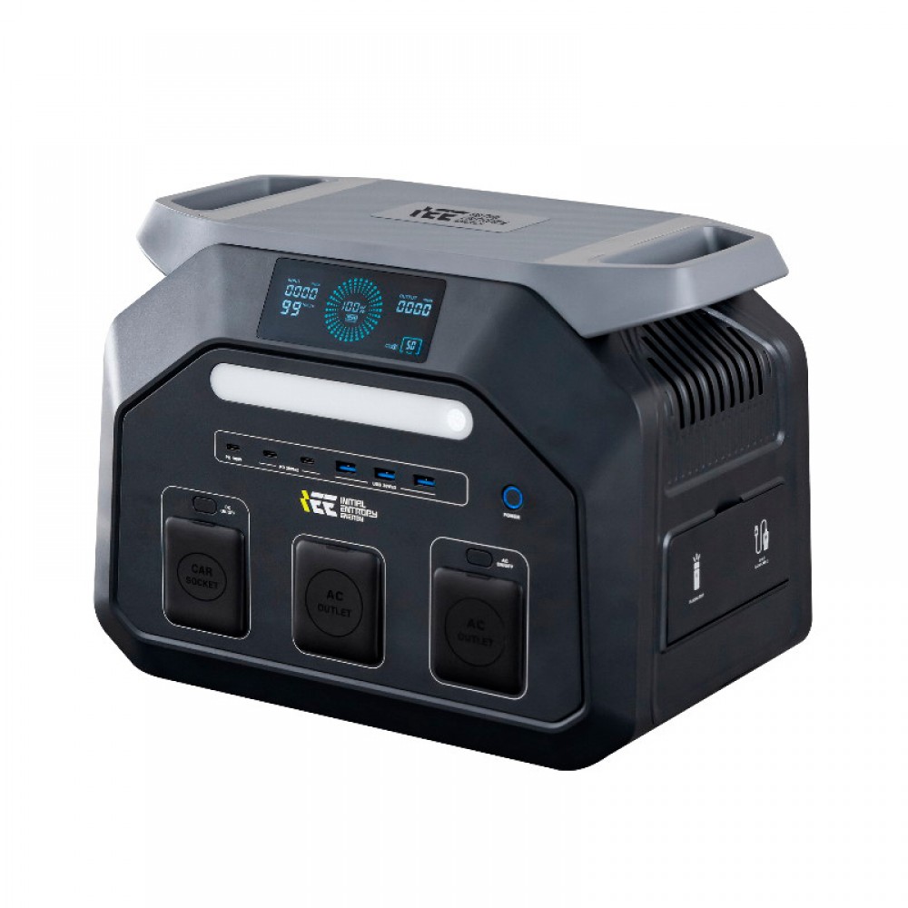 Портативна зарядна станція Singo P1800, 1800W/1024Wh LiFePO₄, 2xDC5521-12V-8A, CarPort-12V-10A, 2xAC230V, 3xUSB-A-15W, 3xUSB-C-100W