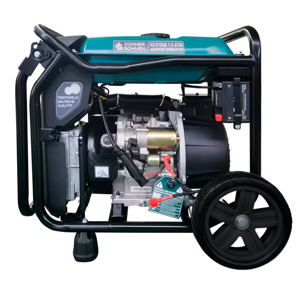 Генератор Інверторний БЕНЗИНОВИЙ Konner&Sohnen KS 8100iE 1/3 ATSR, 8kW (8,5kW), однофазний+трифазний режими, 220V, 50Hz, об'єм 20л