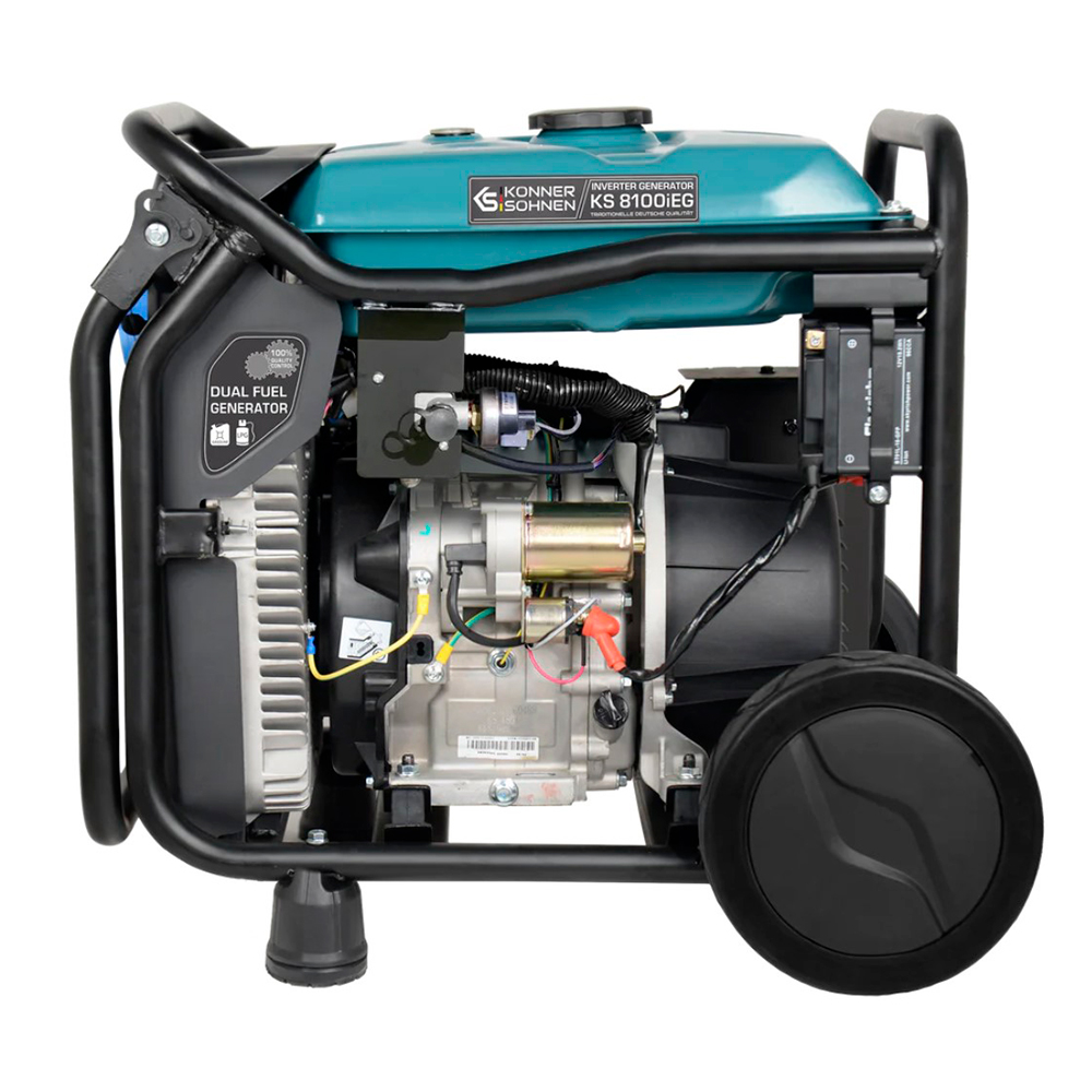 Генератор Інверторний ГАЗОБЕНЗИНОВИЙ Konner&Sohnen KS 8100iEG, 8kW (8.5kW), однофазний, 220V, 50Hz, об'єм 20л