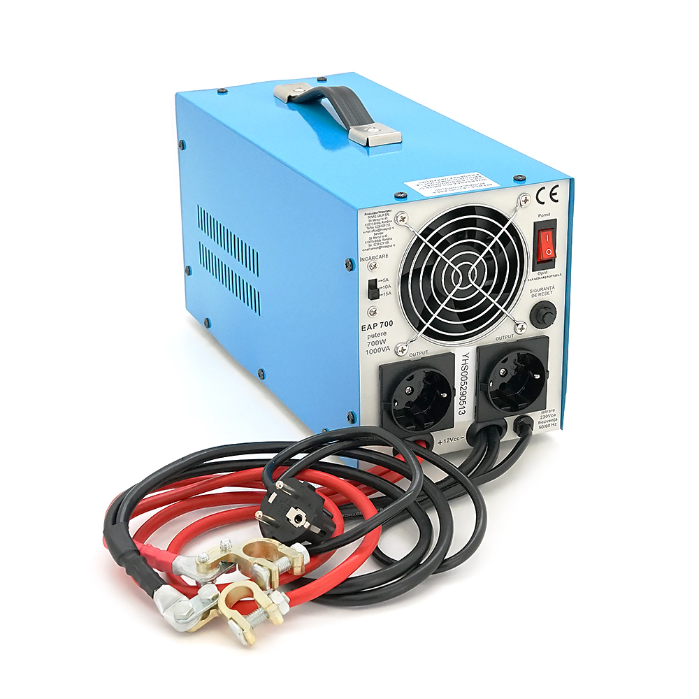 ДБЖ із правильною синусоїдою Westech EAP Energi MPS-700 (1000VA), 5/10/15/20А, під зовнішню АКБ 12В (AGM/GEL/LFP), 337х146х170мм