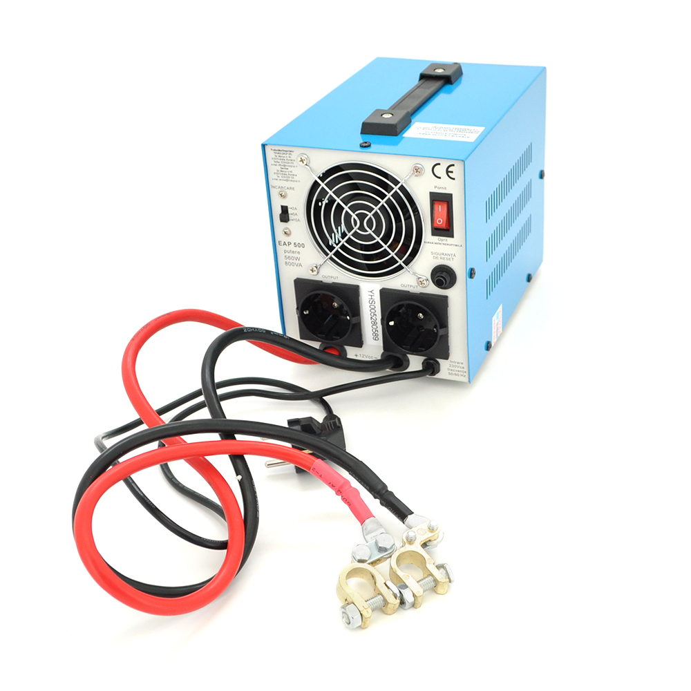 ДБЖ з правильною синусоїдою Westech EAP Energy-800VA/560W 12V, однофазний, напольного монтажу, LED дисплей, DC150-270V, AC230±8%, 2*Shuko, Q4