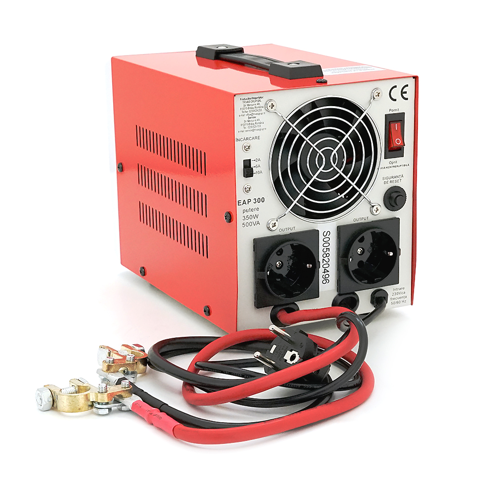 ДБЖ з правильною синусоїдою Westech EAP DUAL ULTIMATE -500VA/300W 12V, однофазний, напольного монтажу, LED дисплей, DC150-270V, AC230±8%, 2*Shuko, Q4