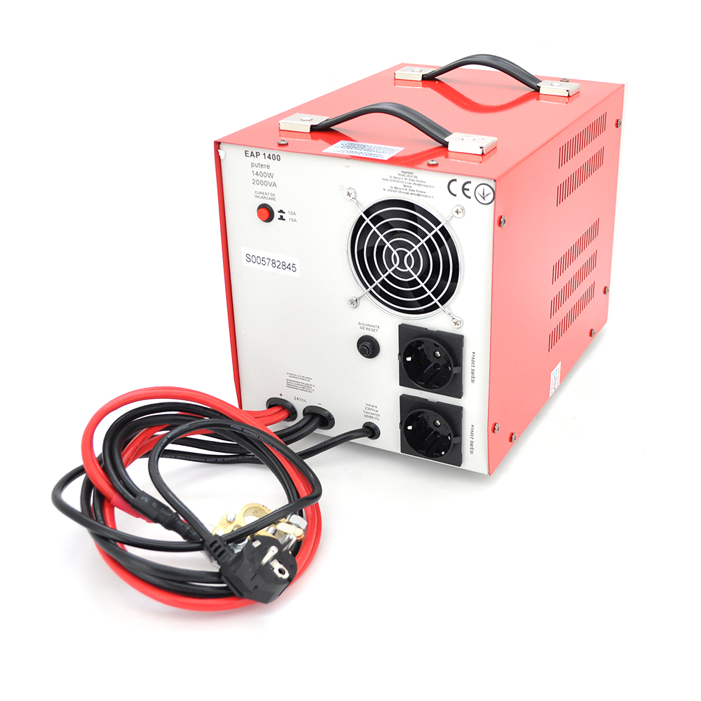 ДБЖ з правильною синусоїдою Westech EAP DUAL-2000VA/1400W 24V, однофазний, напольного монтажу, LED дисплей, DC150-270V, AC230±8%, 2*Shuko, Q8