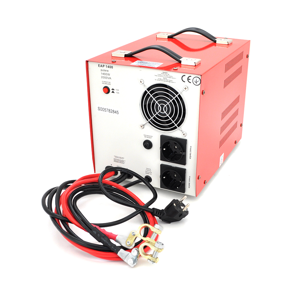 ДБЖ з правильною синусоїдою Westech EAP DUAL-2000VA/1400W 24V, однофазний, напольного монтажу, LED дисплей, DC150-270V, AC230±8%, 2*Shuko, Q8