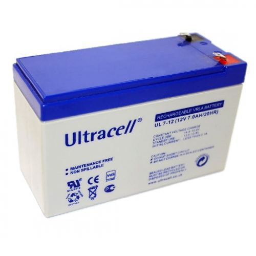 Акумуляторна батарея Ultracell UL7-12 AGM 12V 7 Ah (151 x 65 x 99) White Q8/420