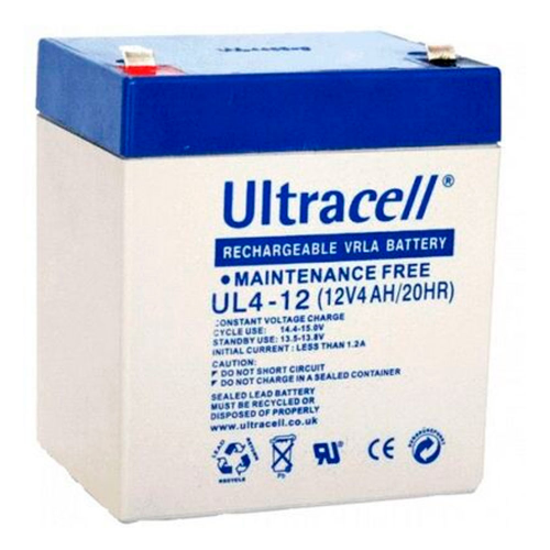 Акумуляторна батарея Ultracell UL4-12 AGM 12V 4 Ah (90 x 70 x 101) White Q10/420