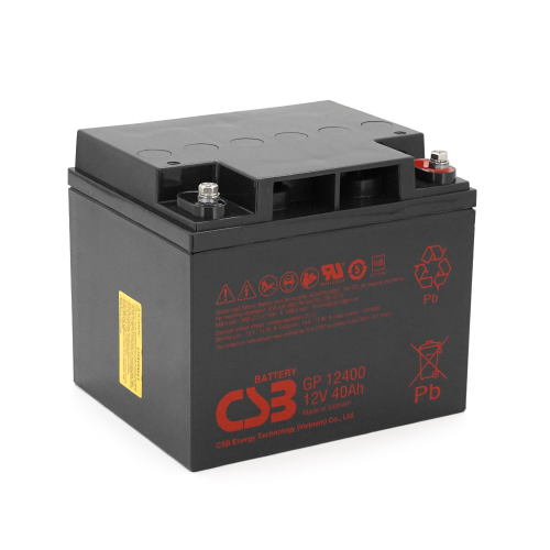 Акумуляторна батарея CSB GP12400, 12V 40Ah (197х166х170мм), Q1