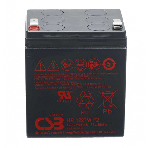 Акумуляторна батарея CSB HR1227WF2, 12V 6,5Ah (90х70х106мм), 1.97 kg Q10