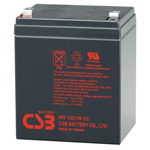 Акумуляторна батарея CSB HR1221WF2, 12V 5Ah (90х70х100 (105)) Q10/630