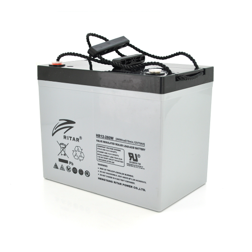 Акумуляторна батарея AGM RITAR HR12280W, Gray Case, 12V 75.0Ah ( 260 х 169 х 211 (219 ) 24.80kg Q1