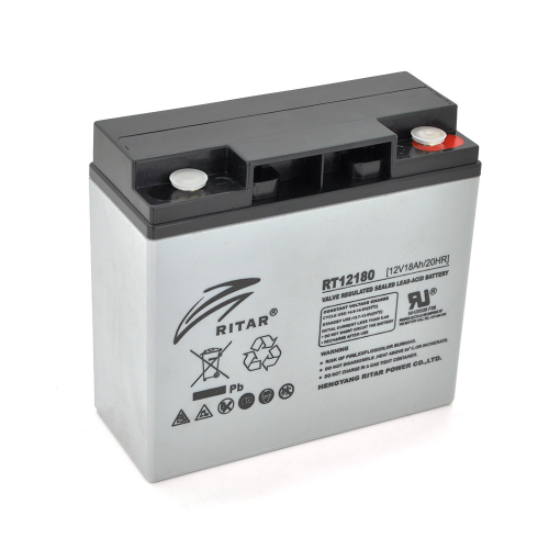 Акумуляторна батарея AGM RITAR RT12180, Gray Case, 12V 18.0Ah ( 181 х 77 х 167 ) Q4