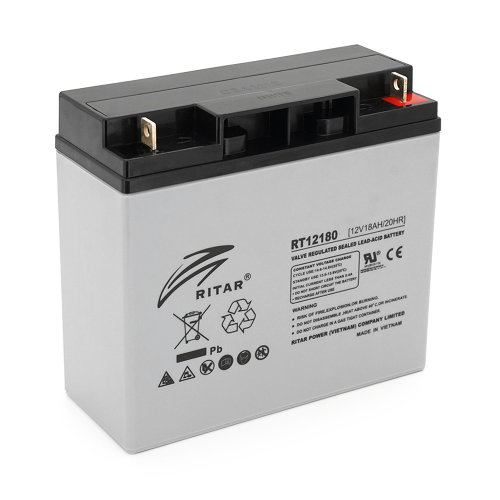 Акумуляторна батарея AGM RITAR RT12180GL5, Gray Case, 12V 18.0Ah (177х75х167 ) Q4