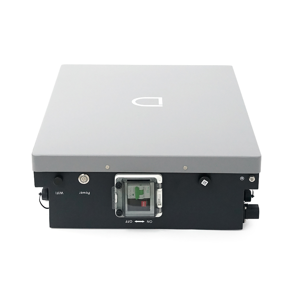 Акумуляторна батарея LiFePO4 Dyness Power Haus, 51.2V/100Аh (5,12kWh), BMS75A, Wi-Fi, CAN/RS485, Aerosol Fire, Heating, 8000Cycles, 50parallel, IP66, 450х165х640mm, 54,4kg