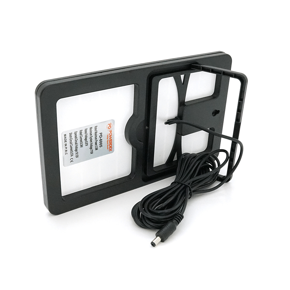 Сонячна панель 3.5W. Напруга 9В. Струм 0.37А. Роз'єм DC 5.5×2.5 мм.