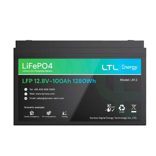 Акумуляторна батарея LiFePO4, 12.8V/100Аh (1,28kWh)