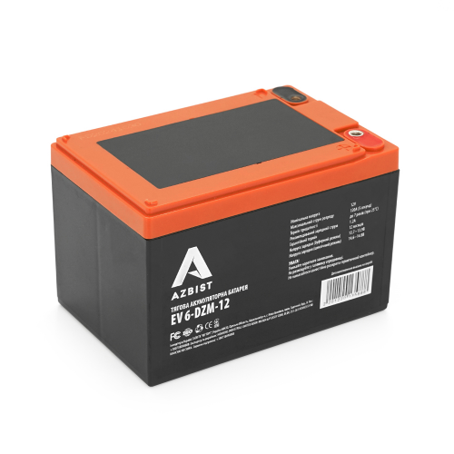 Тягова акумуляторна батарея AGM AZBIST 6-DZM-12, 12V 12Ah M5 (151х98х101 мм) Black Q3