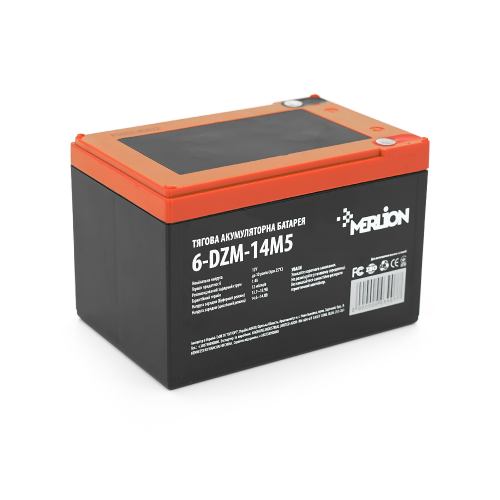 Тягова акумуляторна батарея AGM MERLION 6-DZM-14, 12V 14Ah M5 (151х98х104 мм) Q3