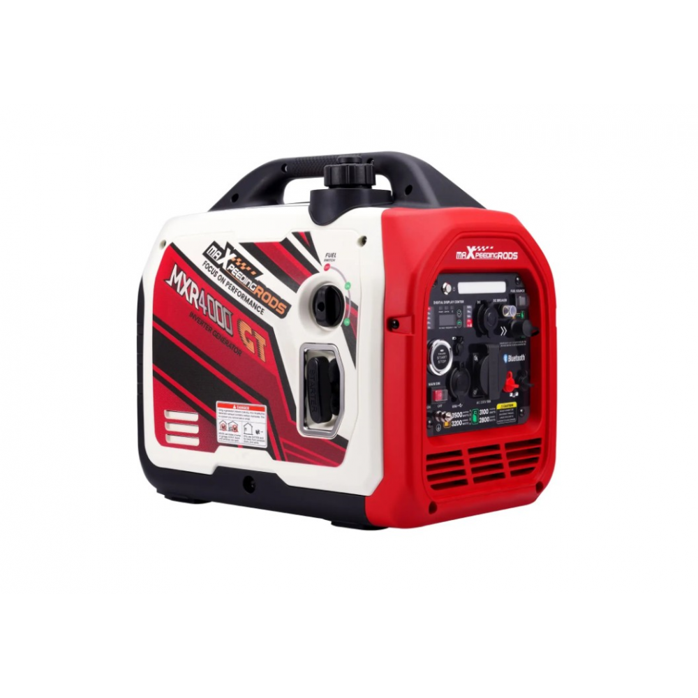 Генератор інверторний БЕНЗИН/ГАЗ MXR4000GT (3,2 kW), однофазний, 220V, 50Hz, об'єм бака 4л, дистанційний запуск Bluetooh