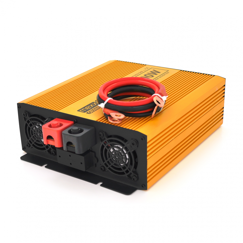 Інвертор напруги Mexxsun MXSPSW-1500, 24V/220V, 1500W з правільною синусоїдою, 2 Shuko, клемні дроти, Q4