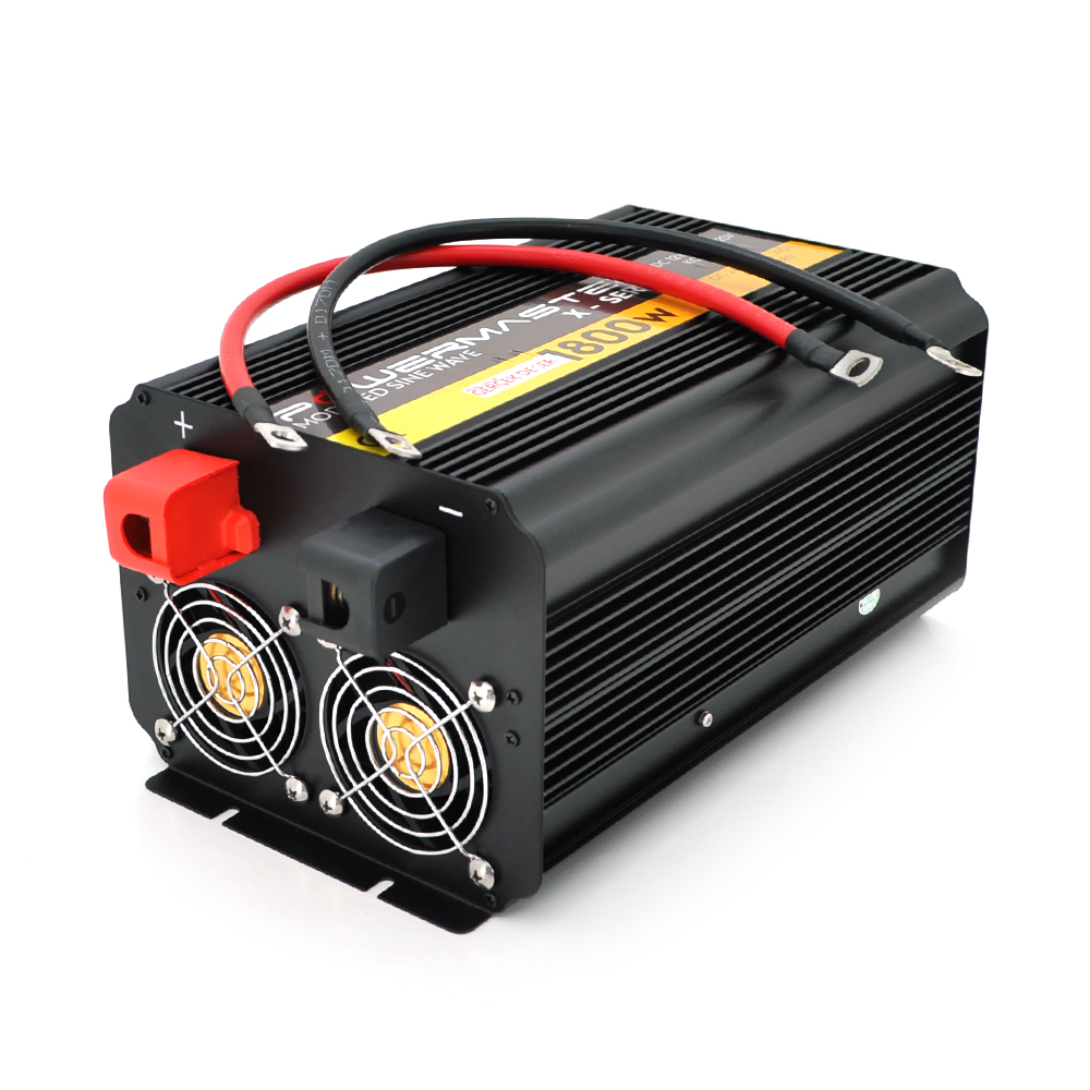 Інвертор напруги POWERMASTER, 24V/220V, 1800W з модифікованою синусоїдою, 2 Shuko, клеми