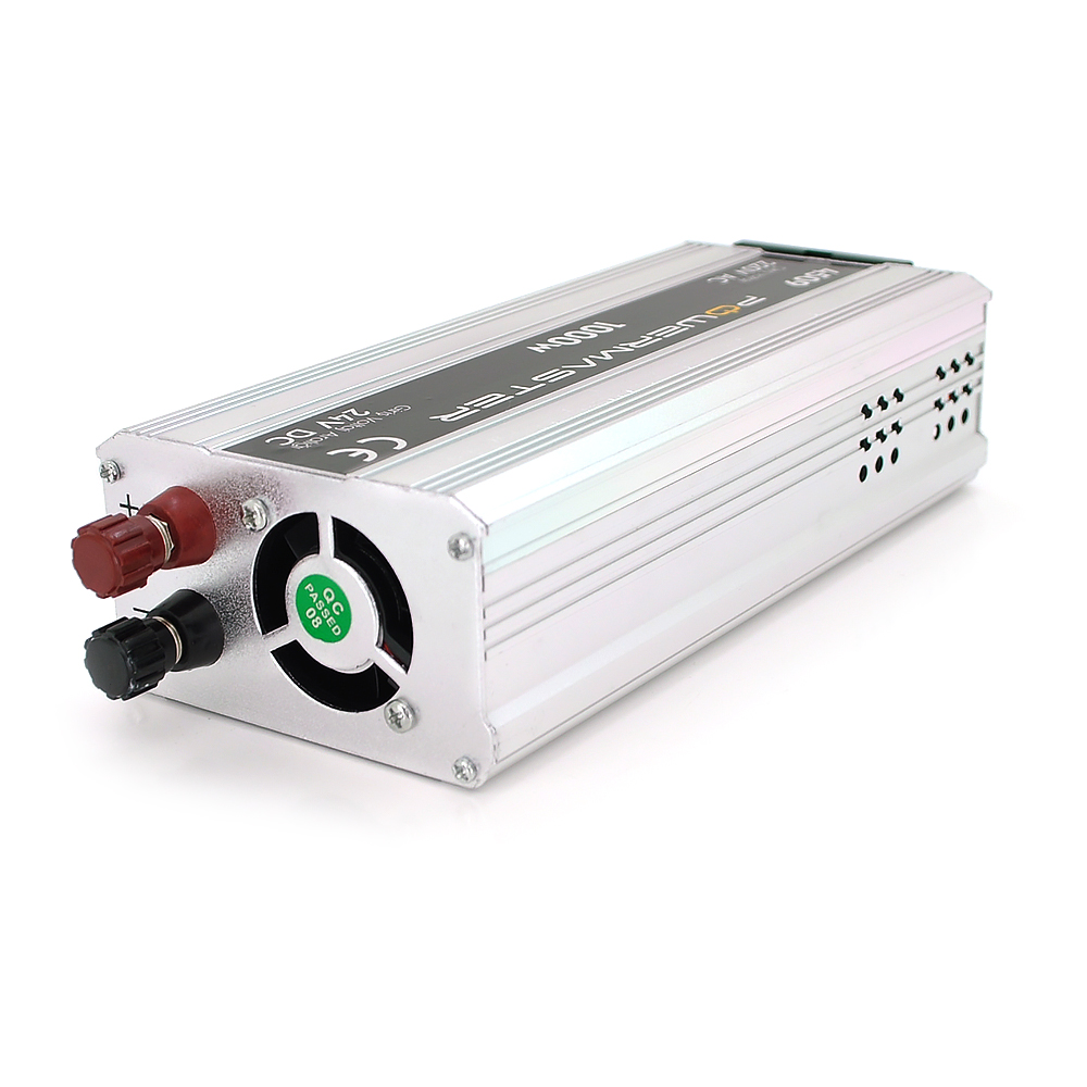 Інвертор напруги POWERMASTER, 24V/220V, 1000W з модифікованою синусоїдою, 1 Shuko, клеми
