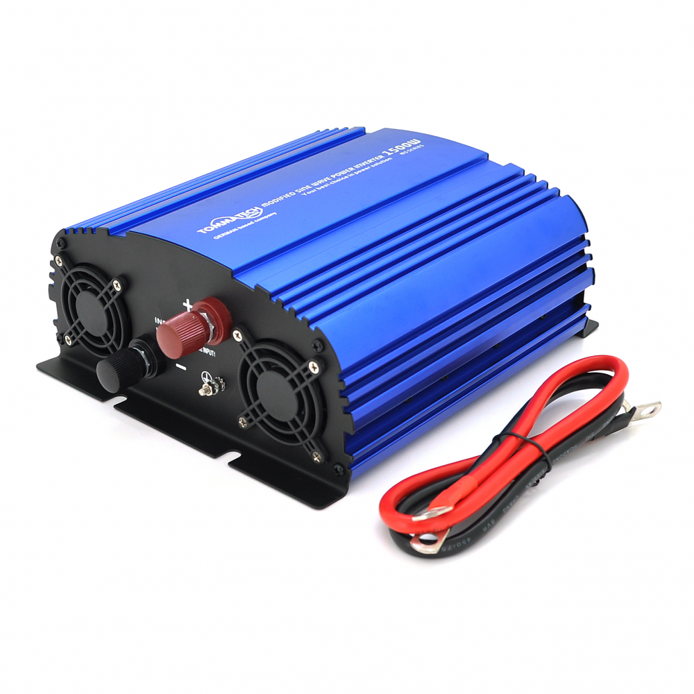 Інвертор напруги Tommatech MS-1500, 24V/220V, 1500W з апроксимованою синусоїдою, 2Shuko, USB, клемні дроти, 6 запобіжників, Q4