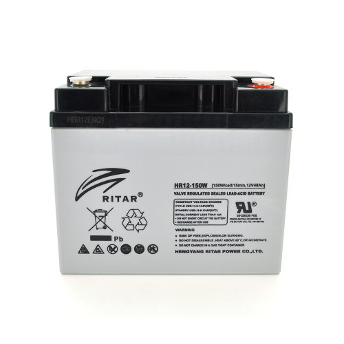 Аккумуляторная батарея RITAR AGM HR12150W, Gray Case, 12V, 40Ah (198x166x169) 12,40kg Q1/48