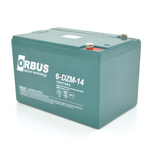 Тяговая аккумуляторная батарея ORBUS AGM 6-DZM-14, 12V, 14Ah M5 (151х98х101) Green Q4