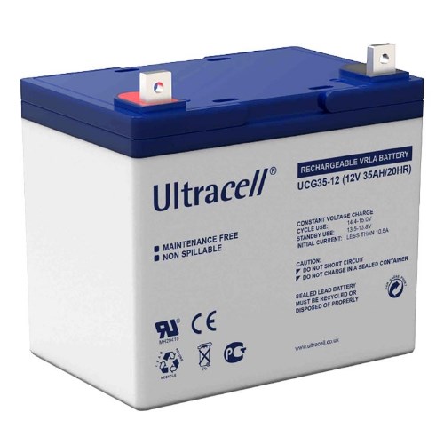 Аккумуляторная батарея Ultracell UCG35-12 GEL 12V 35 Ah (195x 130 x 167) White Q1/132